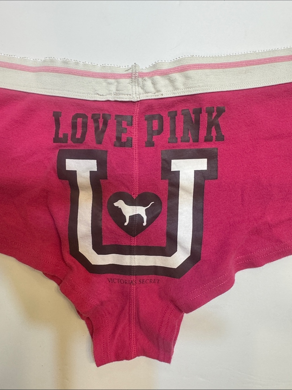 Victoria's Secret Hot Pink Cotton Boyshorts with Contrast Waistband - Picture 6 of 9